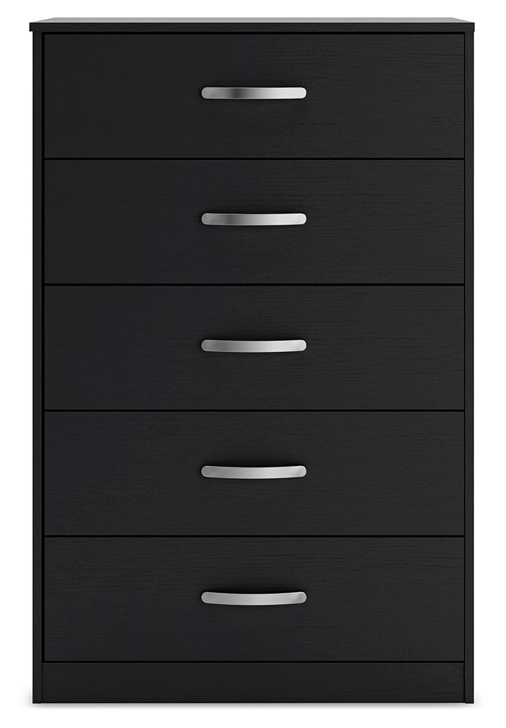 Finch - Five Drawer Chest - 46" Height - Black - R&R Furniture Gallery (Fountain Valley, CA)