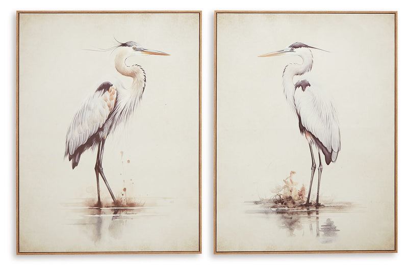 Aubinell - Wall Art Set (Set of 2) - Beige - R&R Furniture Gallery (Fountain Valley, CA)