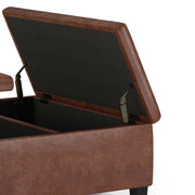 Ellis - Coffee Table Storage Ottoman Contemporary Design - R&R Furniture Gallery (Fountain Valley, CA)