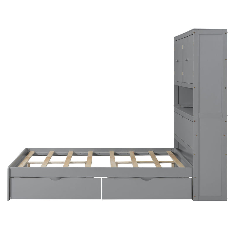 Platform Bed With USB, Storage Headboard & Drawers - R&R Furniture Gallery (Fountain Valley, CA)