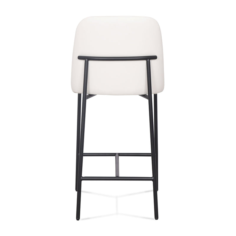 Set of two TOV Furniture Sydney counter stools with wooden legs and upholstered seats, ideal for modern kitchen or bar area.