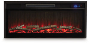 Entertainment Accessories - Fireplace Insert With Faux Birch Log Set - Black - R&R Furniture Gallery (Fountain Valley, CA)