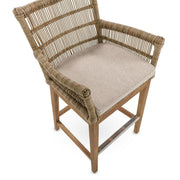 Classic Home Valerie counter height stool with wooden seat and metal frame, perfect for kitchen or bar area.