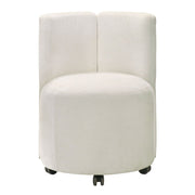 Blayde - Side Chair With Swivel (Set of 2) - White Chenille Fabric - R&R Furniture Gallery (Fountain Valley, CA)