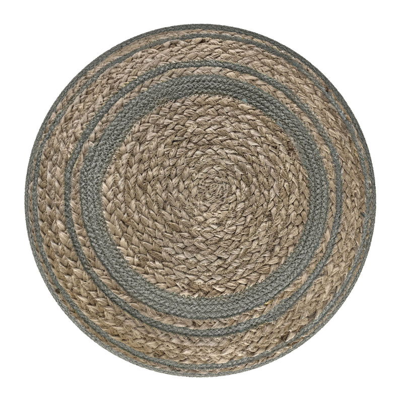 Serena - Handcrafted Round Braided Pouf - R&R Furniture Gallery (Fountain Valley, CA)
