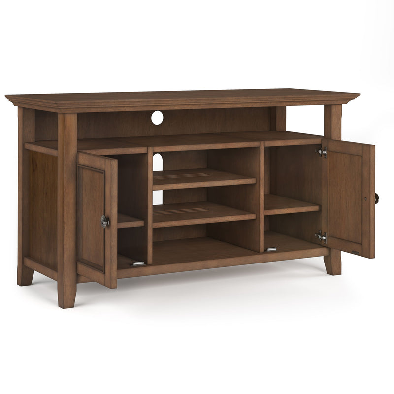 Amherst - TV Media Stand - Rustic Natural Aged Brown - R&R Furniture Gallery (Fountain Valley, CA)