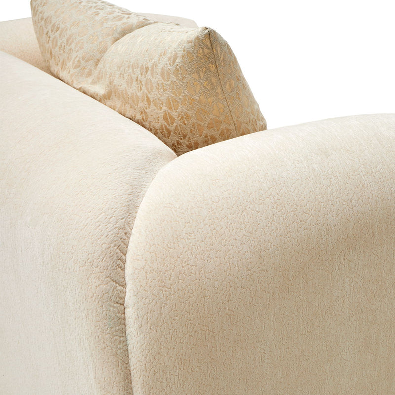 Sassani - Accent Chair - Crepe / Gold - R&R Furniture Gallery (Fountain Valley, CA)