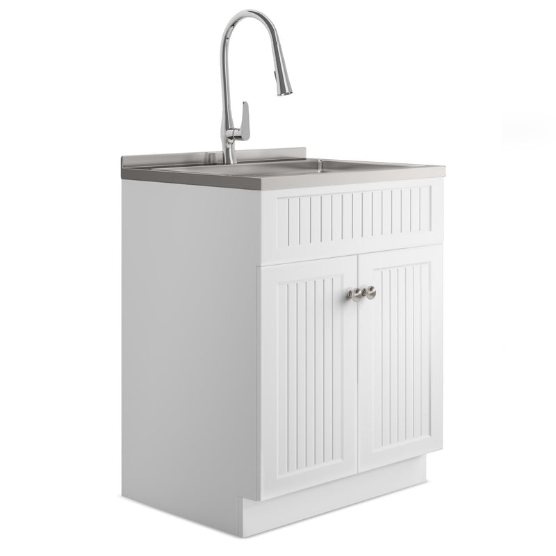 Beckham - Laundry Cabinet & Faucet And Stainless Steel Sink - R&R Furniture Gallery (Fountain Valley, CA)