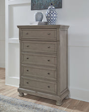 Lettner - Five Drawer Chest - 2-handles - Light Gray - R&R Furniture Gallery (Fountain Valley, CA)