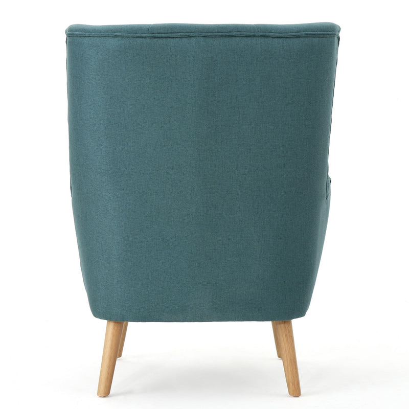 Club Chair With Rubberwood Legs - R&R Furniture Gallery (Fountain Valley, CA)