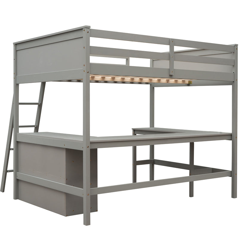 Loft Bed With Shelves With Desk - R&R Furniture Gallery (Fountain Valley, CA)