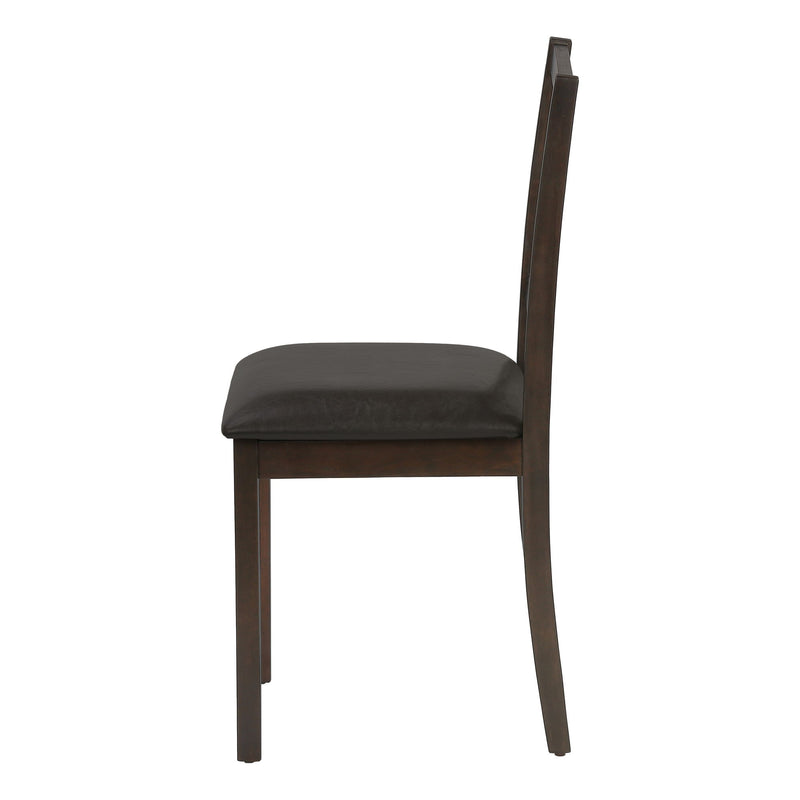 Dining Chair, Side, Upholstered For Dining Room, Transitional (Set of 2) - Brown - R&R Furniture Gallery (Fountain Valley, CA)