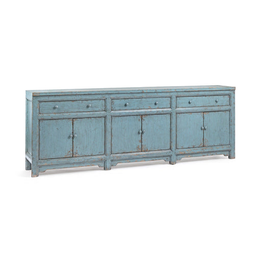 Classic Home Winford 3-drawer, 6-door buffet cabinet with wood finish, featuring a spacious storage design and elegant craftsmanship.