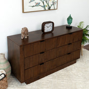 Lola - Dresser With 6 Drawers - Dark Brown - R&R Furniture Gallery (Fountain Valley, CA)