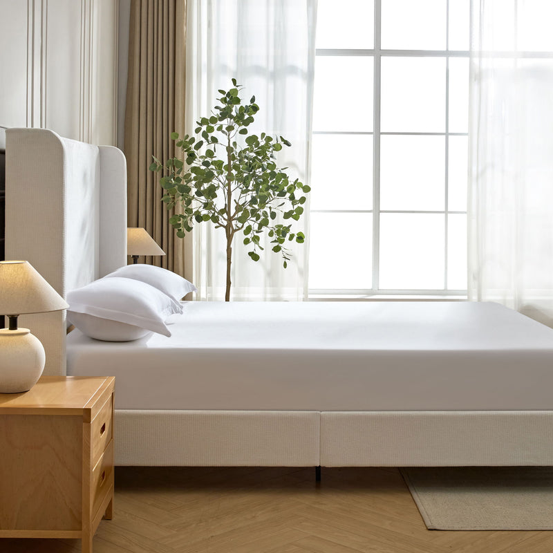 Harper - Tall Headboard Upholstered Bed / High Headboard / Elegant Simplicity / No Box Spring Needed - R&R Furniture Gallery (Fountain Valley, CA)