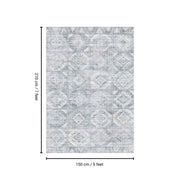 Toucan - 5' X 7' Washable Non - Slip Area Rug - Silver - R&R Furniture Gallery (Fountain Valley, CA)