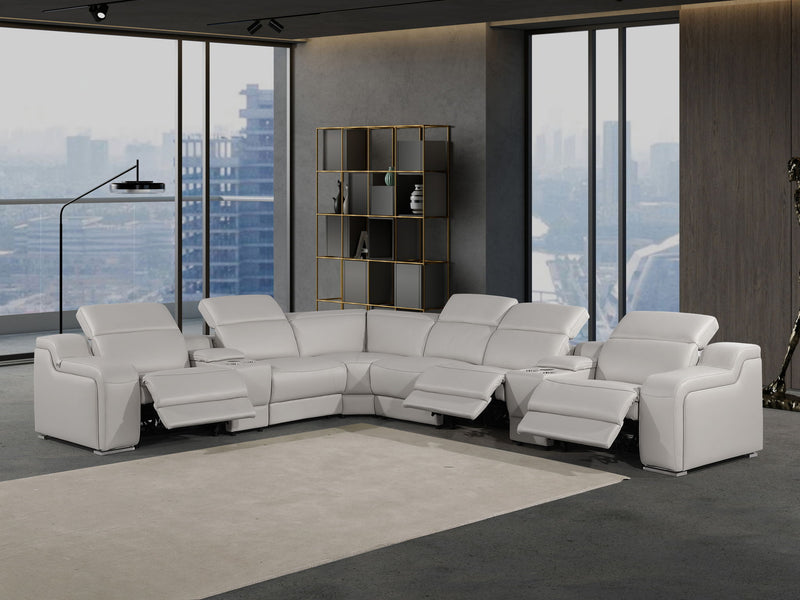 1116 - Power Reclining Italian Leather Sectional - R&R Furniture Gallery (Fountain Valley, CA)