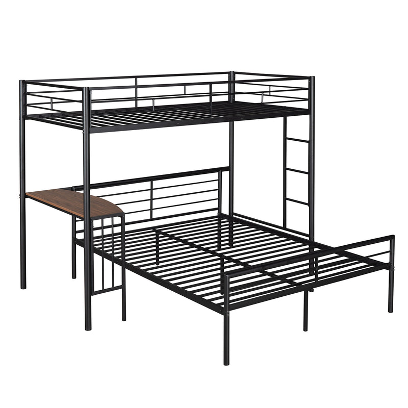 Bunk Bed With Desk, Ladder And Quality Slats For Bedroom - R&R Furniture Gallery (Fountain Valley, CA)