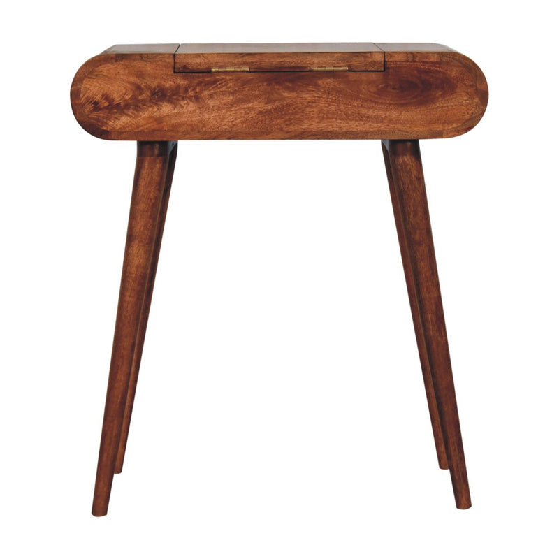 Mini Dressing Table With Foldable Mirror - Caramel - R&R Furniture Gallery (Fountain Valley, CA)