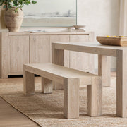 Classic Home Bristol dining bench with wooden seat and metal legs, ideal for kitchen or dining room seating.