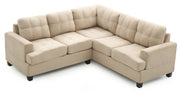 Glory Furniture Sandridge stationary sectional sofa with plush cushions and modern design, shown in a cozy living room setting.