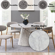 Kacey - Round Dining Table - Engineered Stone - R&R Furniture Gallery (Fountain Valley, CA)