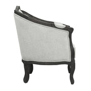 Samael - Loveseat With 2 Pillows - Gray Linen & Dark Brown - R&R Furniture Gallery (Fountain Valley, CA)