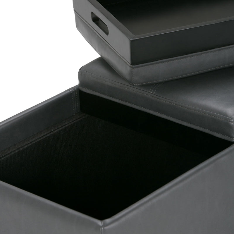 Avalon - Upholstered Storage Ottoman - R&R Furniture Gallery (Fountain Valley, CA)