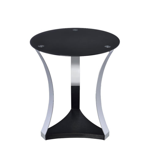 Geiger - End Table - Black Glass & Chrome - R&R Furniture Gallery (Fountain Valley, CA)