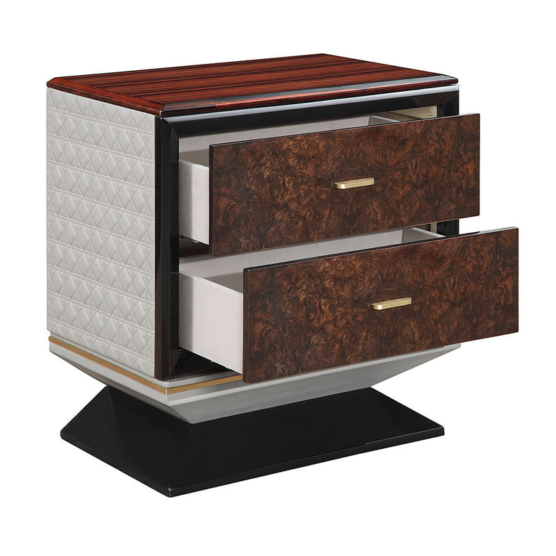 Jamonica - Nightstand With 2 Drawers - Dark Brown - R&R Furniture Gallery (Fountain Valley, CA)
