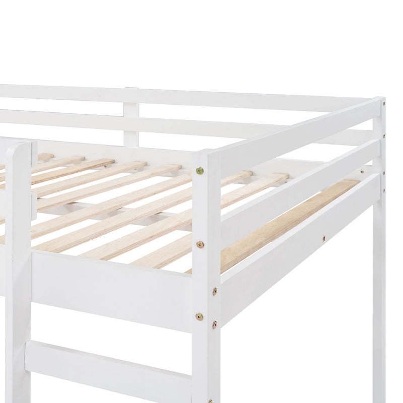 Full Loft Bed With Slide, Multifunctional Design - White - R&R Furniture Gallery (Fountain Valley, CA)