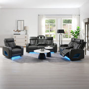 Taddeo - Power Motion Sofa With Power Headrest, USB, Wireless Charger, LED & Reading Light - Dark Gray - R&R Furniture Gallery (Fountain Valley, CA)