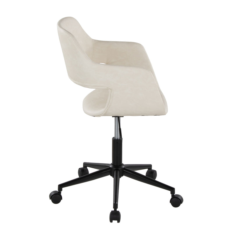 Lumi Source Margarite contemporary design task desk chair with adjustable height and ergonomic black mesh seat.
