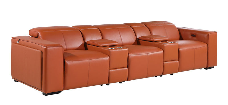 1224 - 8-Piece Modular Power Reclining Sofa & Loveseat Set In With 5 Power Recliners & Power Headrests