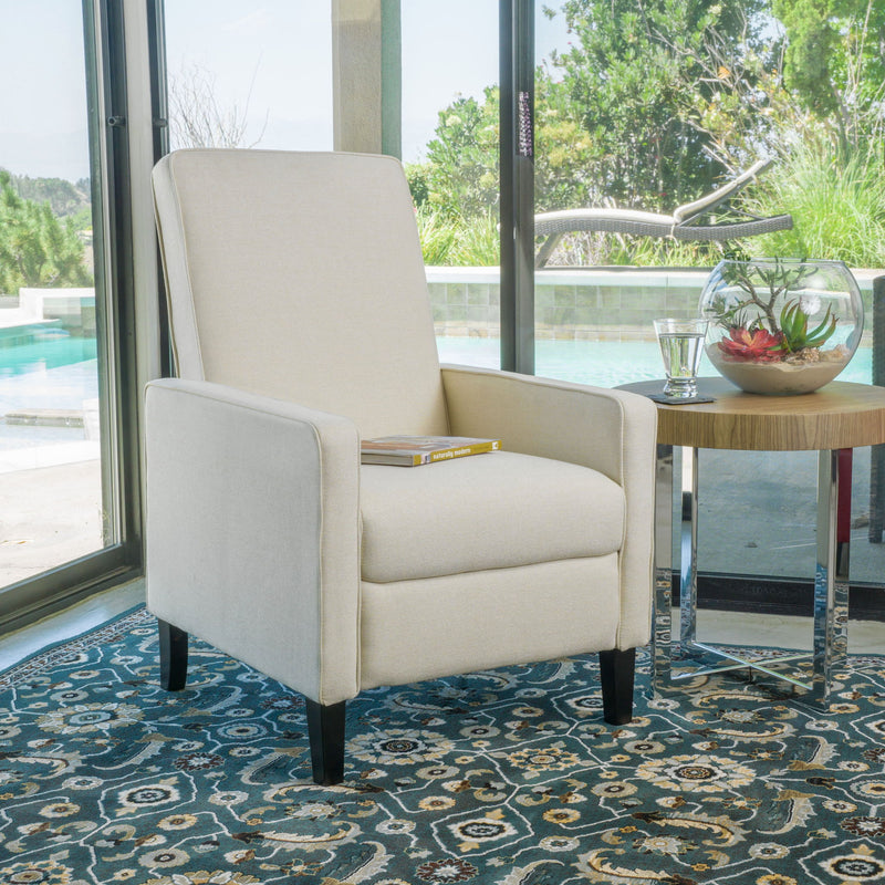Minimalist Design Fabric Push Back Chair - R&R Furniture Gallery (Fountain Valley, CA)