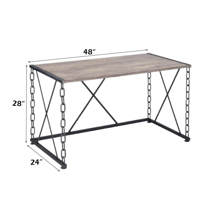 Jodie - Writing Desk (Same Ac00905) - Rustic Oak & Antique Black - R&R Furniture Gallery (Fountain Valley, CA)