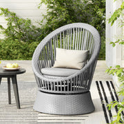 Modern Swivel Wicker Lounge Chair With Round Design - R&R Furniture Gallery (Fountain Valley, CA)