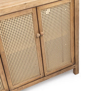 Classic Home Alvin 8-door Sandy Cove buffet cabinet with wood finish and modern design, featuring multiple storage compartments.