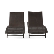 Kauai - Modern Style Wicker Chaise Lounge - Brown Multi - R&R Furniture Gallery (Fountain Valley, CA)