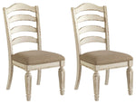 Realyn - Dining UPH Side Chair (Set of 2) - Ladderback - Chipped White