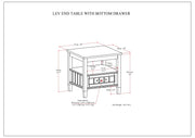 Lev - End Table With Bottom Drawer - Smoky Brown - R&R Furniture Gallery (Fountain Valley, CA)