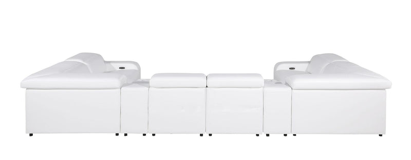1116 - 8-Piece U-Shaped Sectional Sofa In With 2 Power Recliners & Power Headrests