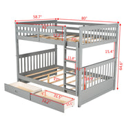 Bunk Bed With Ladders And 2 Storage Drawers - R&R Furniture Gallery (Fountain Valley, CA)