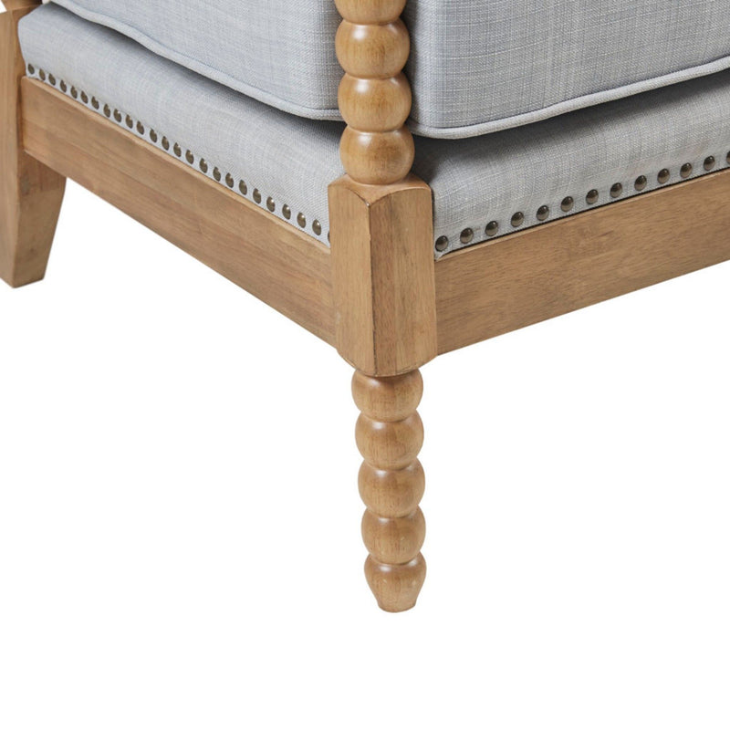 Arm Chair With Open Back Spindle Design, Padded Armrests - R&R Furniture Gallery (Fountain Valley, CA)