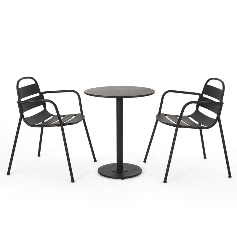 Terra Nova - Bistro Set - Matte Black - R&R Furniture Gallery (Fountain Valley, CA)