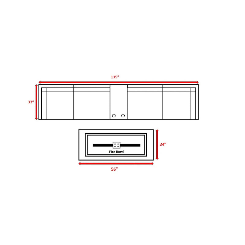 Outdoor Elegance Conversation Set With Fire Pit - R&R Furniture Gallery (Fountain Valley, CA)