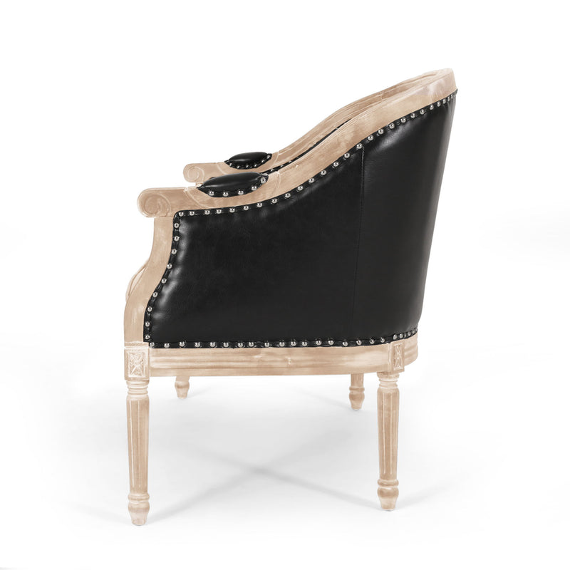 French Country Chesterfield Style Tufted Loveseat - R&R Furniture Gallery (Fountain Valley, CA)