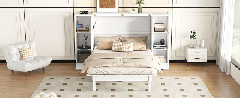 Murphy Bed With Shelves, Drawers And USB Ports - R&R Furniture Gallery (Fountain Valley, CA)
