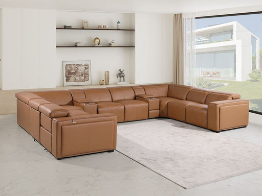 1224 - 10-Piece U-Shaped Sectional Sofa In With 4 Power Recliners & Power Headrests - R&R Furniture Gallery (Fountain Valley, CA)