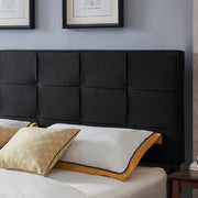 Marakesh - Contemporary Fabric Upholstered King / California King Headboard - Black - R&R Furniture Gallery (Fountain Valley, CA)